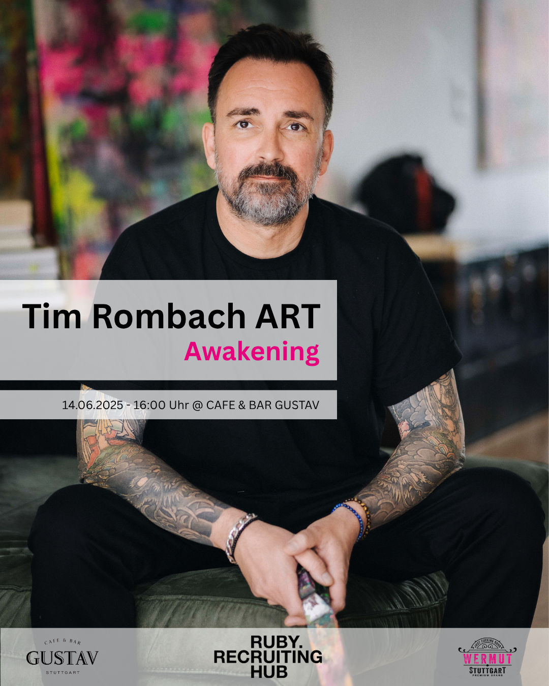 Vernissage Tim Rombach Art - Awakening @ Eventloft - café & bar gustav - Stuttgart, Germany